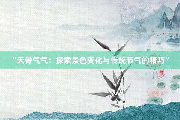 “天骨气气：探索景色变化与传统节气的精巧”