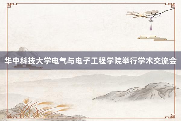 华中科技大学电气与电子工程学院举行学术交流会